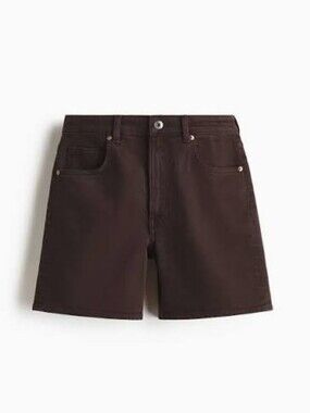 BN H&M brown high-waisted denim shorts